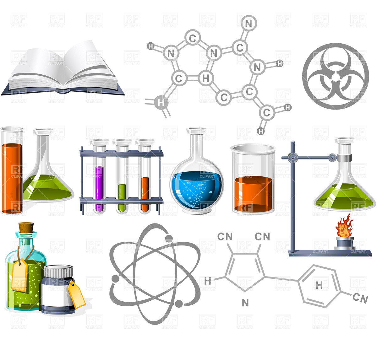 1200x1080 Science And Chemistry Icons Vector Image Vector Artwork Of