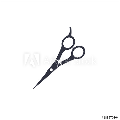 500x500 Scissors Icon. Vector Illustration