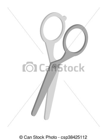 359x470 Simple Flat Design Haircut Scissors Icon Vector Illustration.