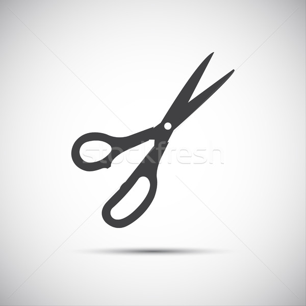 600x600 Simple Vector Scissors Icon Vector Illustration Kurka