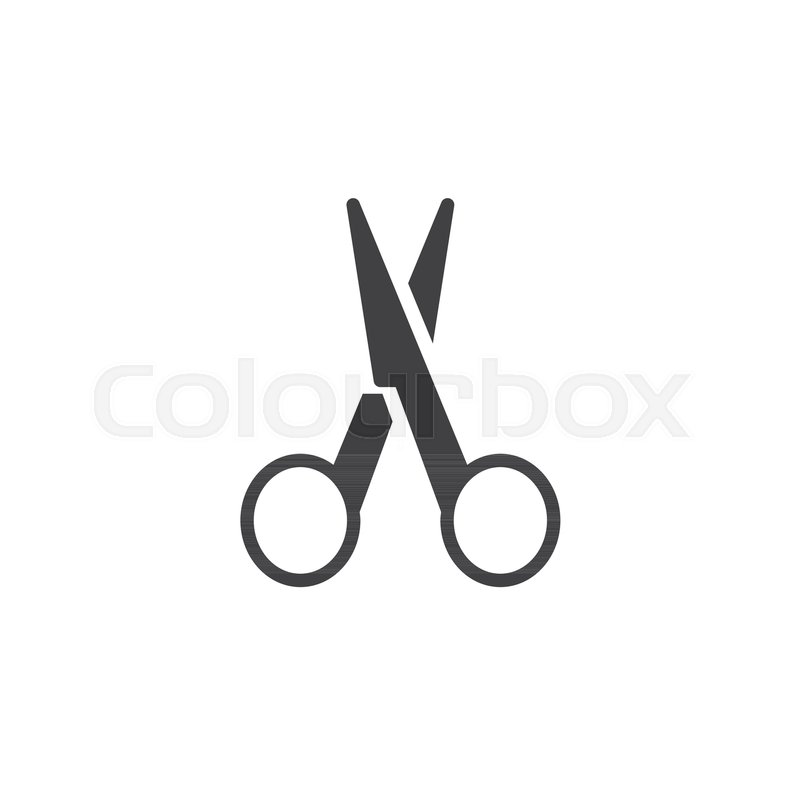 800x800 Nail Scissors Vector Icon. Filled Flat Sign For Mobile Concept And