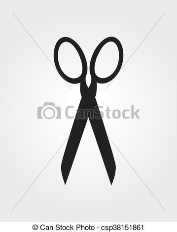 359x470 Scissors Icon. Black Scissors