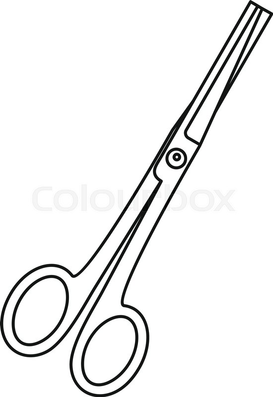 550x800 Scissors Icon. Outline Illustration Of Scissors Vector Icon For