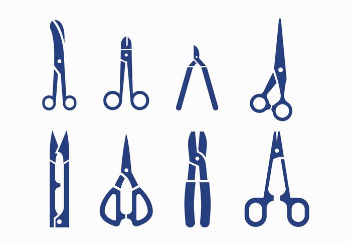 700x490 Scissors Vector Icons