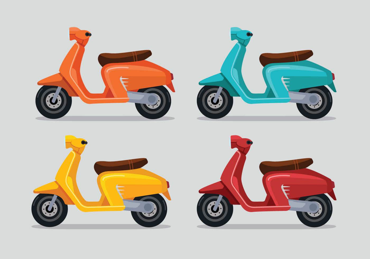 1400x980 Scooter Free Vector Art