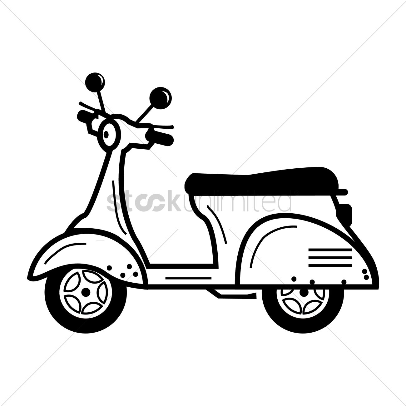 1300x1300 Scooter Vector Image