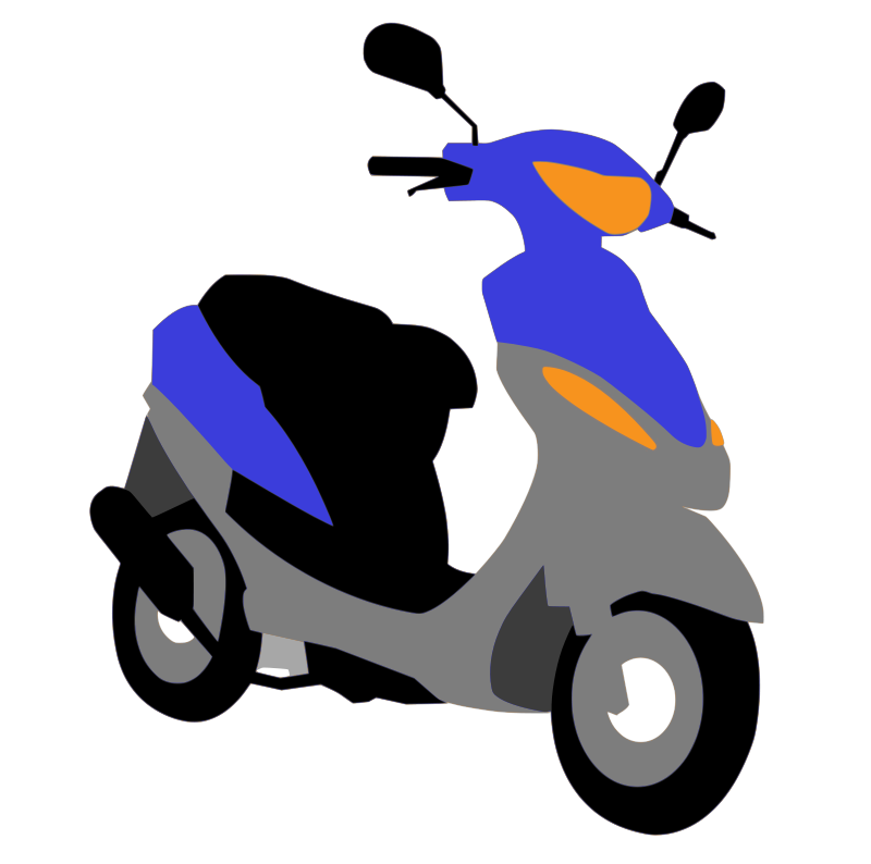 800x794 Blue Scooter Free Vector 4vector