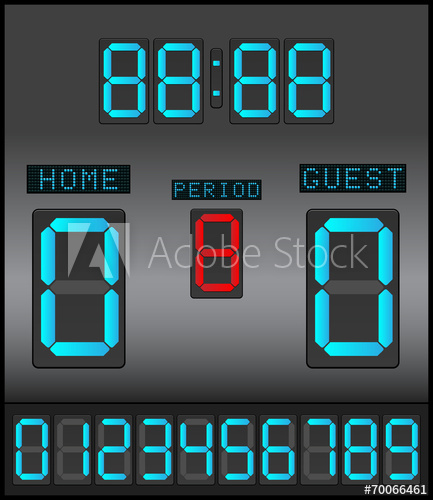 433x500 Digital Scoreboard Vector Background