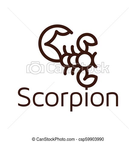 450x470 Line Art Scorpion Logo Icon Vector Template.