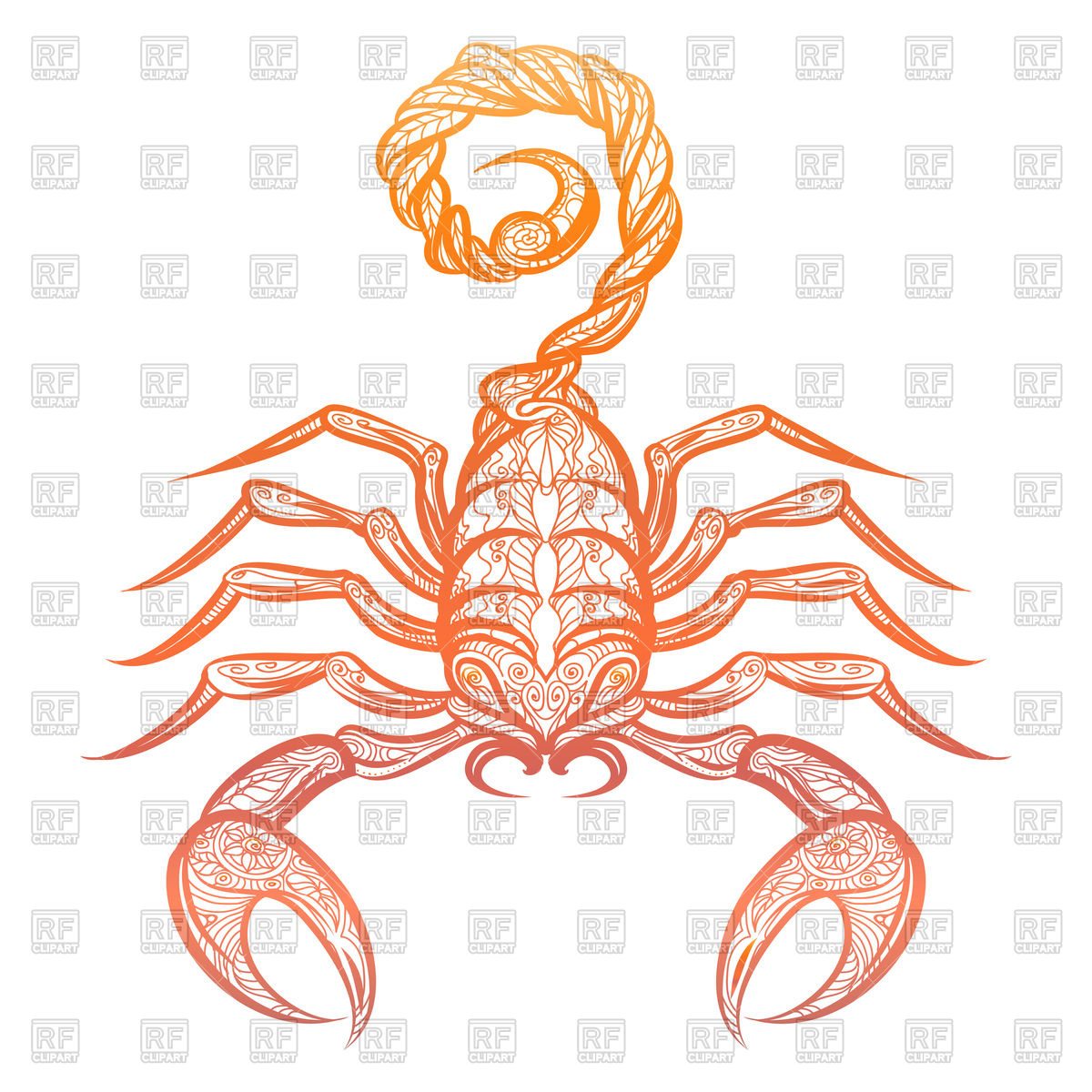 1200x1200 Colorful Ornate Scorpion Vector Image Vector Artwork Of Plants
