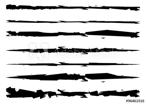 500x355 Grungy, Textured Brush Strokes, Rip, Scratch Vector