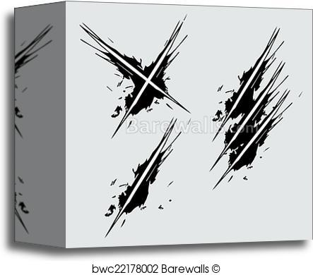443x390 Canvas Print Of Scratch Vector Barewalls Posters Amp Prints