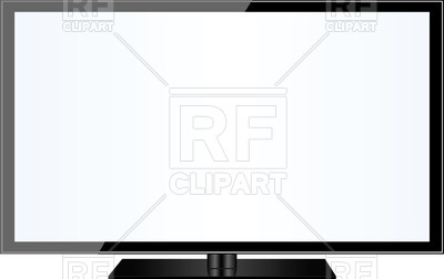 400x252 Modern Flat Tv Screen Vector Image Vector Artwork Of Objects