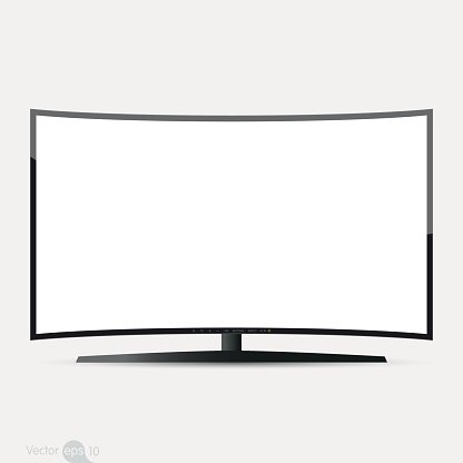 416x416 Curved Tv Screen, Vector Stock Vectors