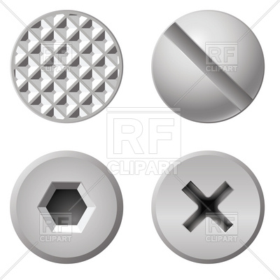 400x400 Nails And Screws Head Vector Image Vector Artwork Of Objects