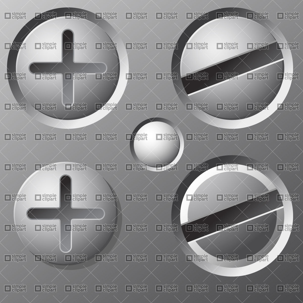 1200x1200 Screw Head Vector Image