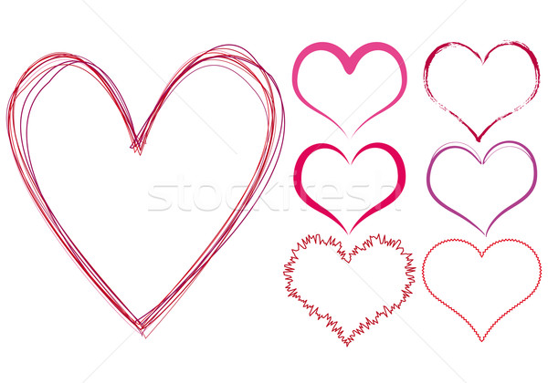 600x420 Scribble Hearts Vector Illustration Beaubelle ( 470295) Stockfresh