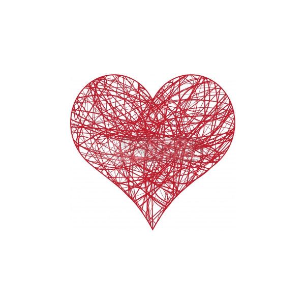 600x600 Eps Vector Of Scribble Heart