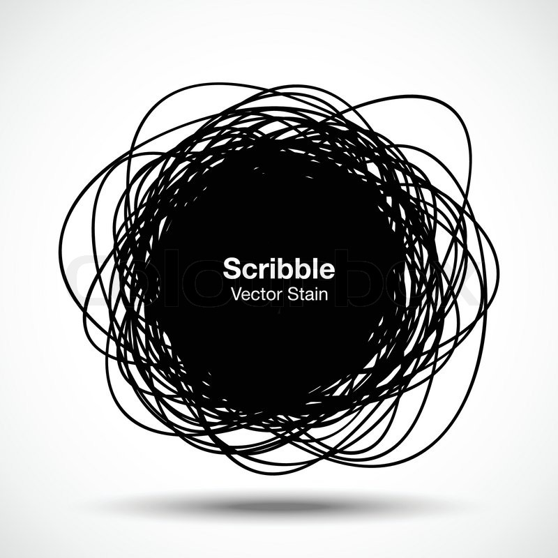 800x800 Hand Drawn Scribble Shape, Vector Design Element Stock Vector