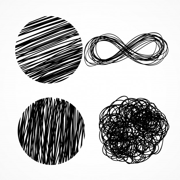 626x626 Ink Pen Scribbles Vector Free Download