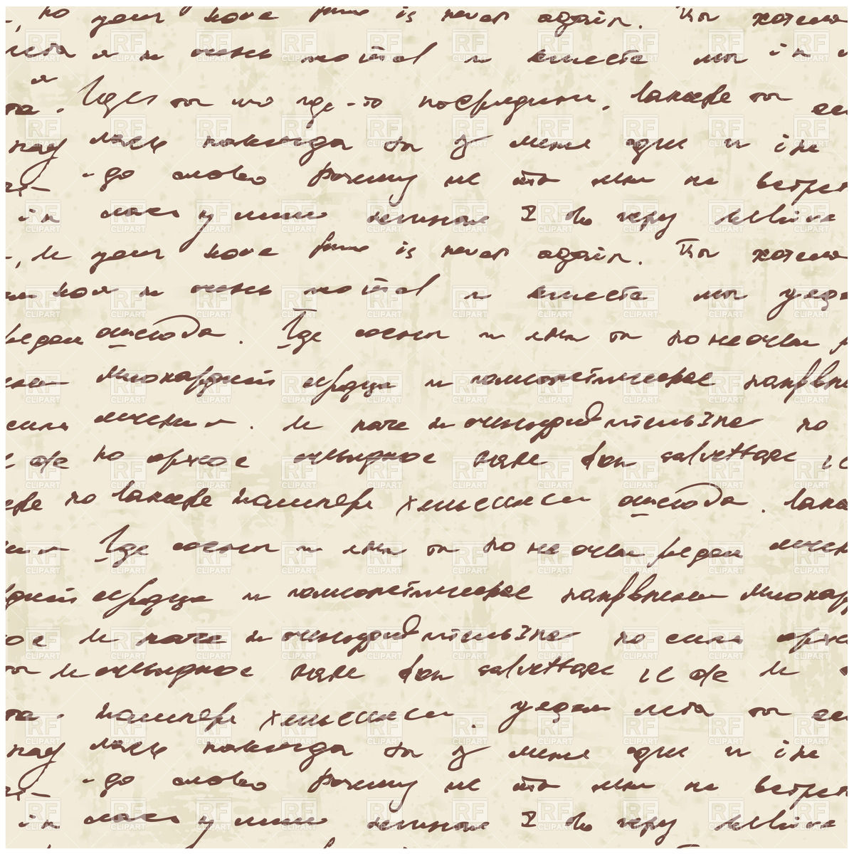 1200x1200 Seamless Vintage Script Pattern