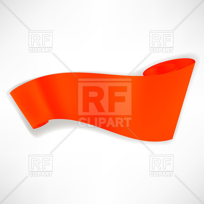 400x400 Red Paper Scroll (Banner) Vector Image Vector Artwork Of Objects