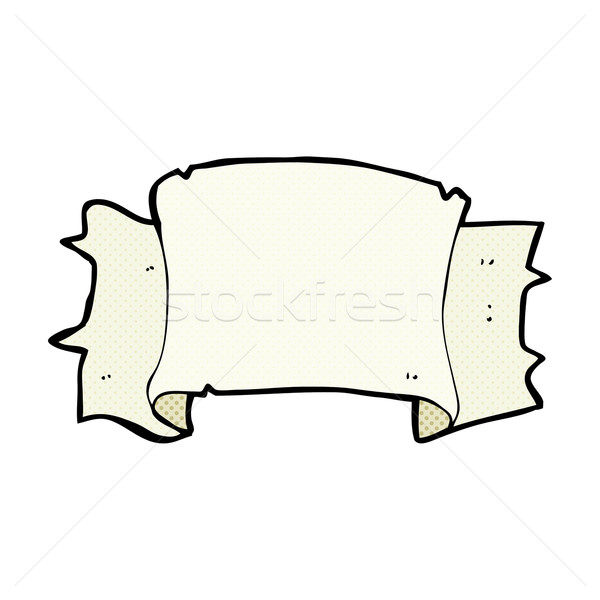 600x600 Comic Cartoon Heraldry Scroll Banner Vector Illustration