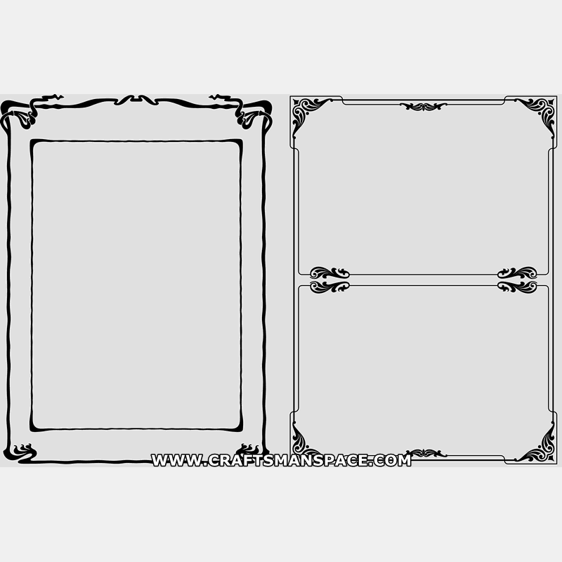 800x800 Vintage Scroll Vector Borders