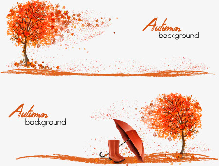 450x341 Fall Creative Banner Design Vector Material, Banner Vector, Scroll