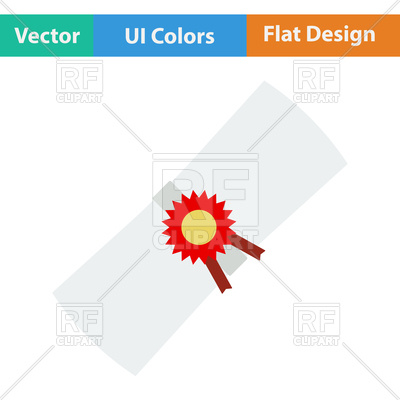 400x400 Flat Design Icon Of Scroll In Ui Colors Vector Image Vector