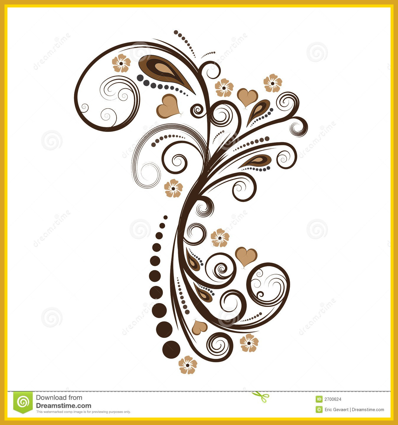 1350x1440 Unbelievable Vector Floral Design Stock Illustration Of Scroll