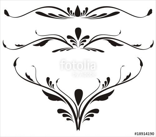 500x440 Decorative Spiral Set Scroll Design Elements Stock Image And