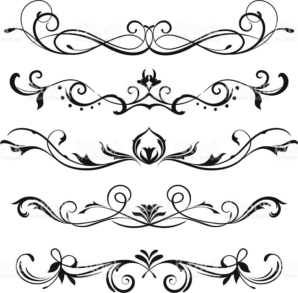 1024x1005 A Various Scroll Designs. Fonts Scroll Design