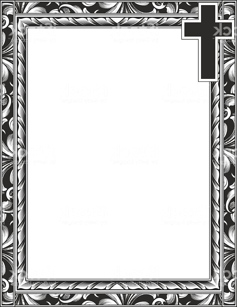 791x1024 Top Engraved Cross And Scroll Frame Vector Images 13 Religious
