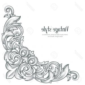 300x300 Vintage Baroque Frame Scroll Ornament Border Vector Arenawp