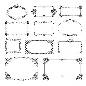 300x300 Vintage Scroll Frame Royalty Free Vectors