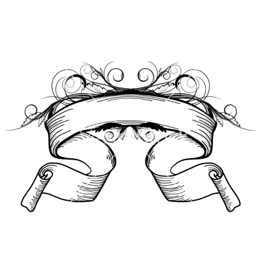 380x400 Drawn Scroll Vector Art 3430471