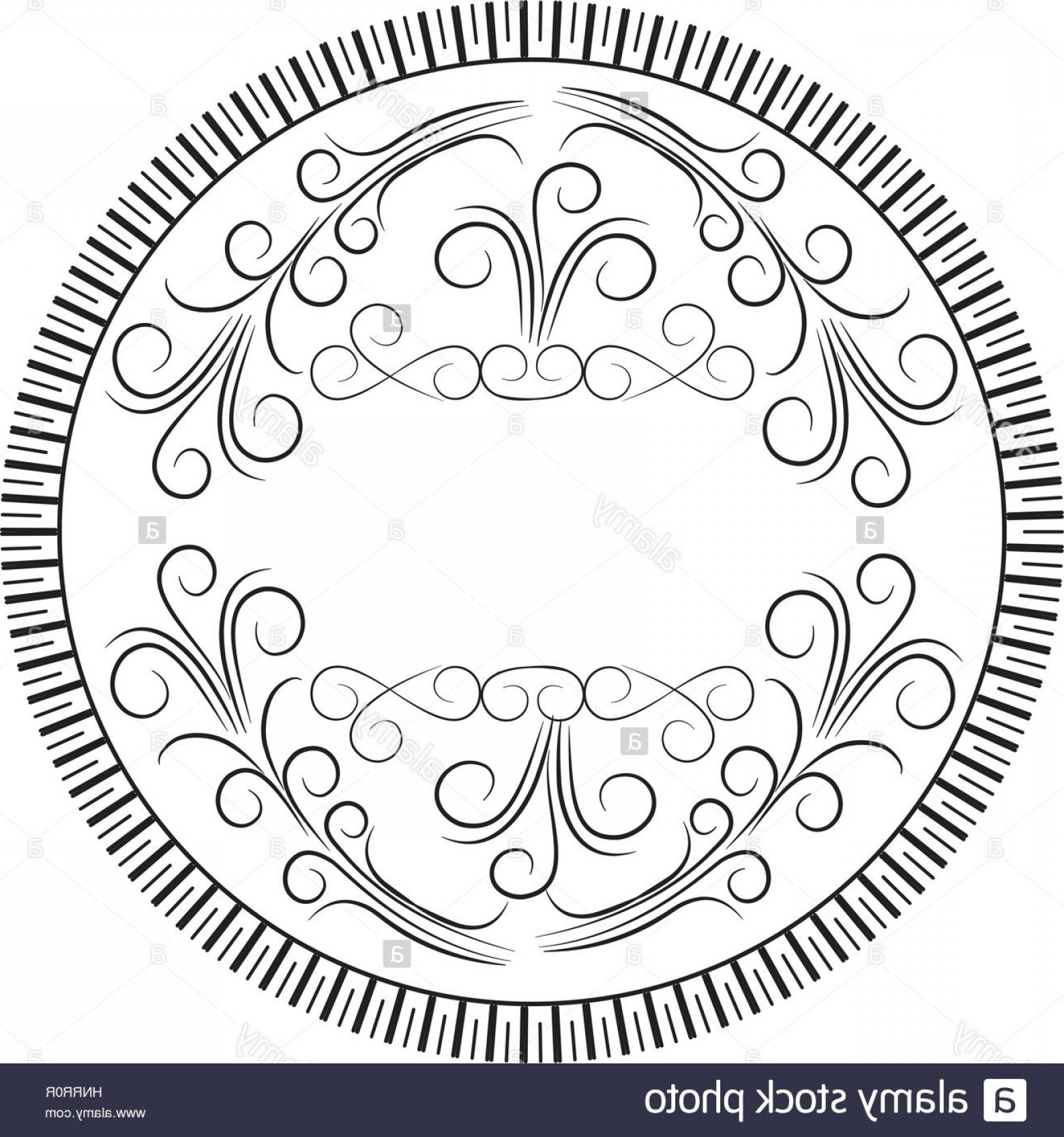 1560x1668 Stock Photo Round Scroll Decorative Frame Vector Illustration Eps