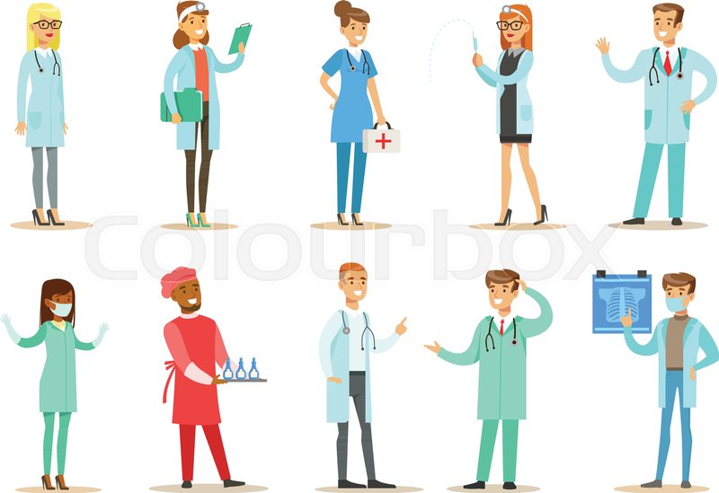 800x549 Doctors With Different Specializations Wearing Medical Scrubs