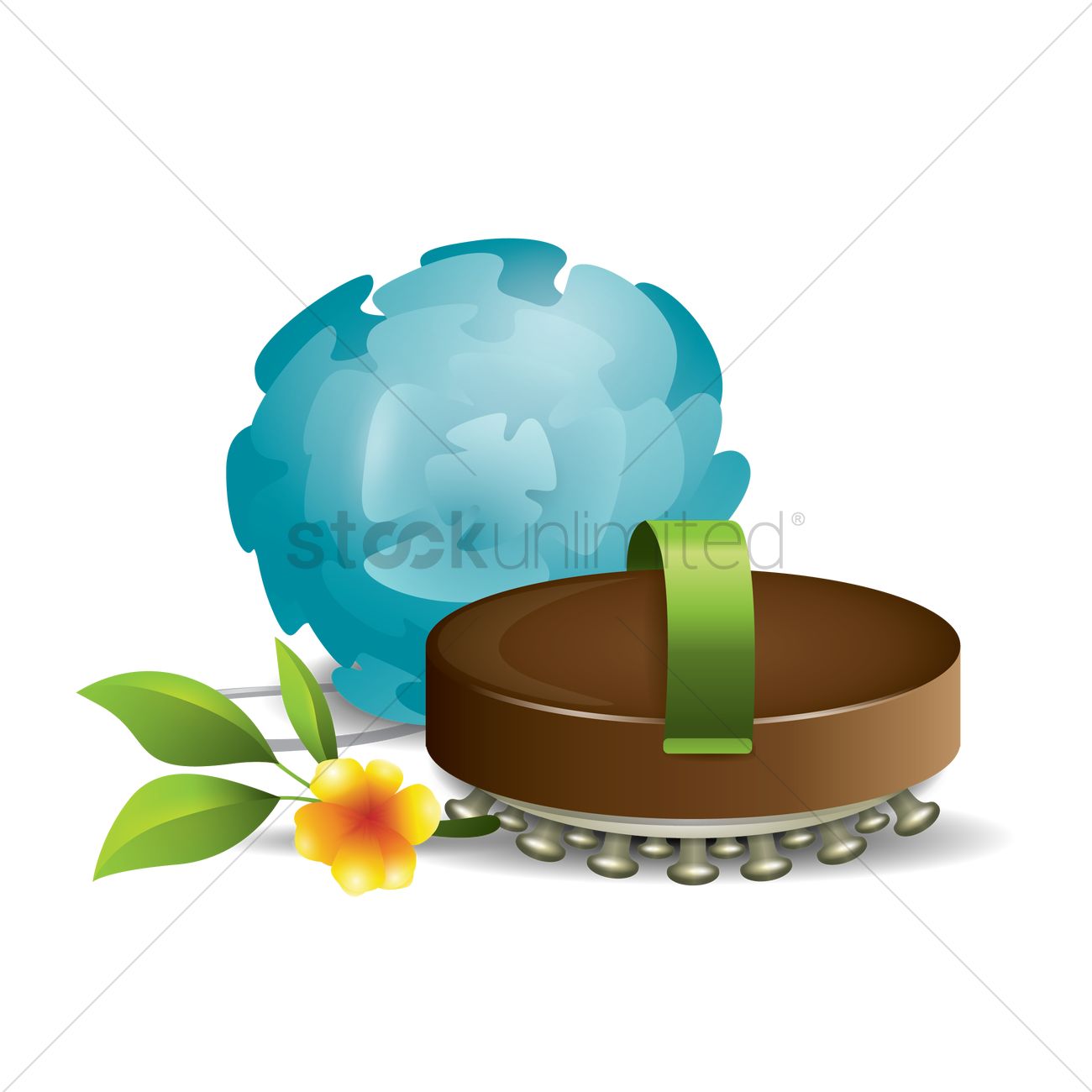 1300x1300 Spa Scrubs Vector Image