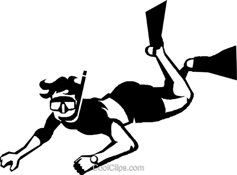 480x354 Scuba Diver Royalty Free Vector Clip Art Illustration Vc021100