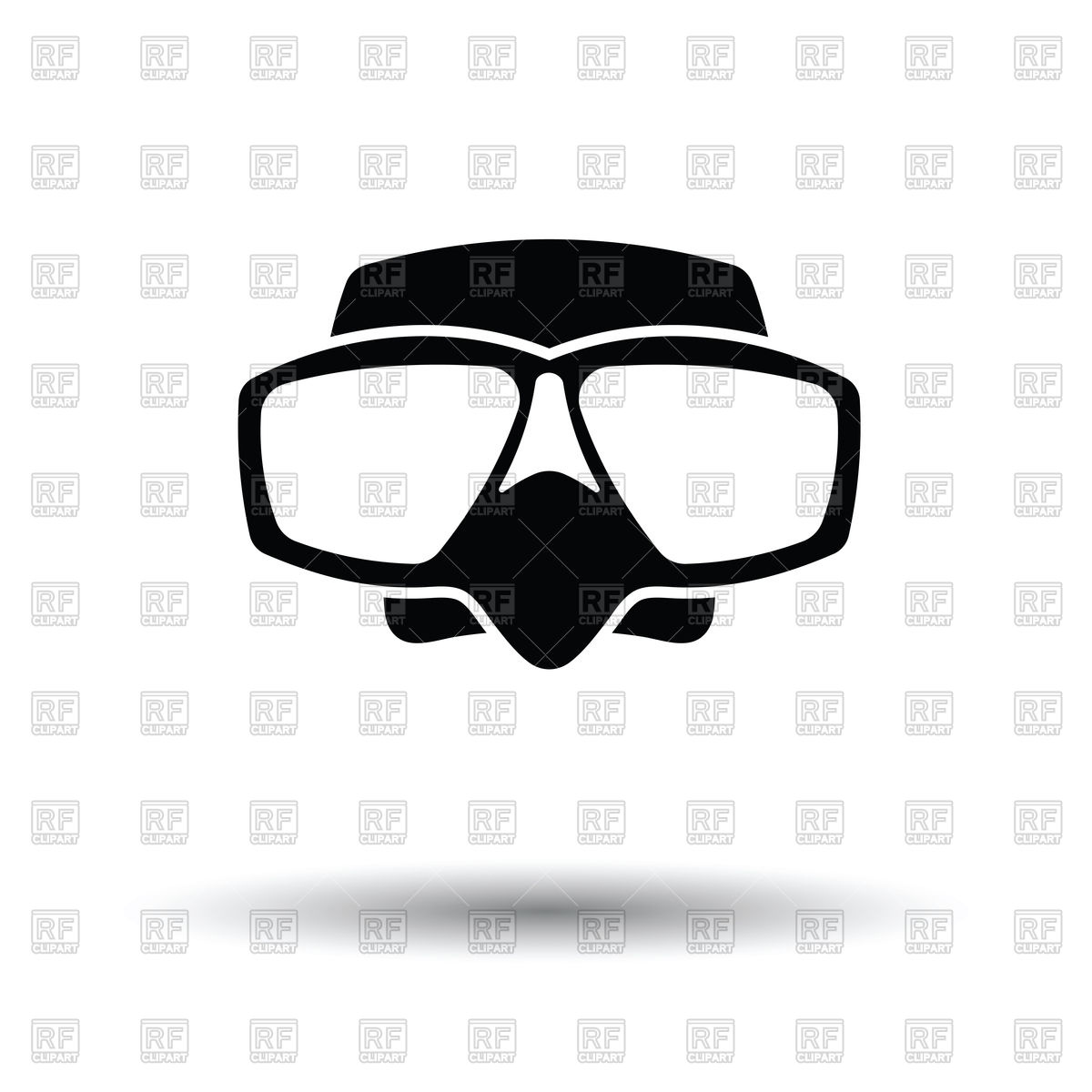 1200x1200 Icon Of Scuba Mask Vector Image Vector Artwork Of Signs, Symbols