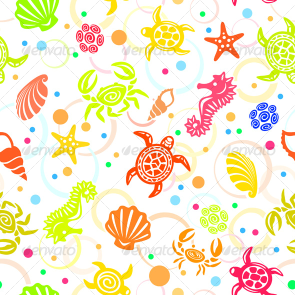 590x590 Seamless Tropical Sea Life Vector Pattern By Abrams Graphicriver