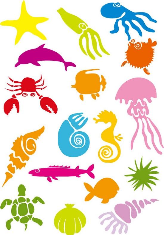 550x789 Sea Life Vector