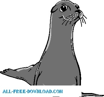343x320 Sea Lion Free Vector In Encapsulated Postscript Eps ( .eps