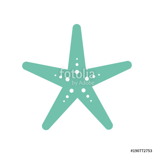 500x500 Starfish Icon Isolated On White Background. Sea Star. Vector Stock