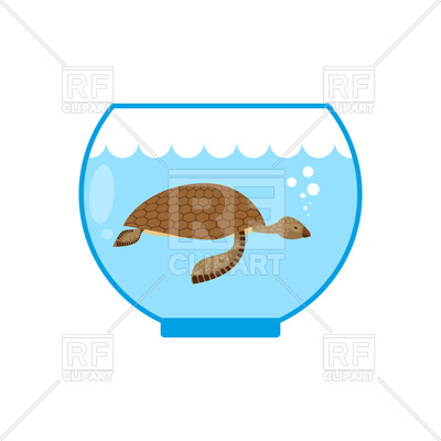 400x400 Sea Turtle In An Aquarium Vector Image Vector Artwork Of Plants
