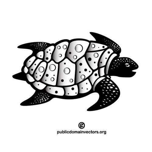 500x500 Sea Turtle Vector Clip Art Public Domain Vectors
