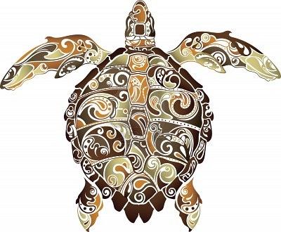 400x330 Drawn Sea Turtle Vector