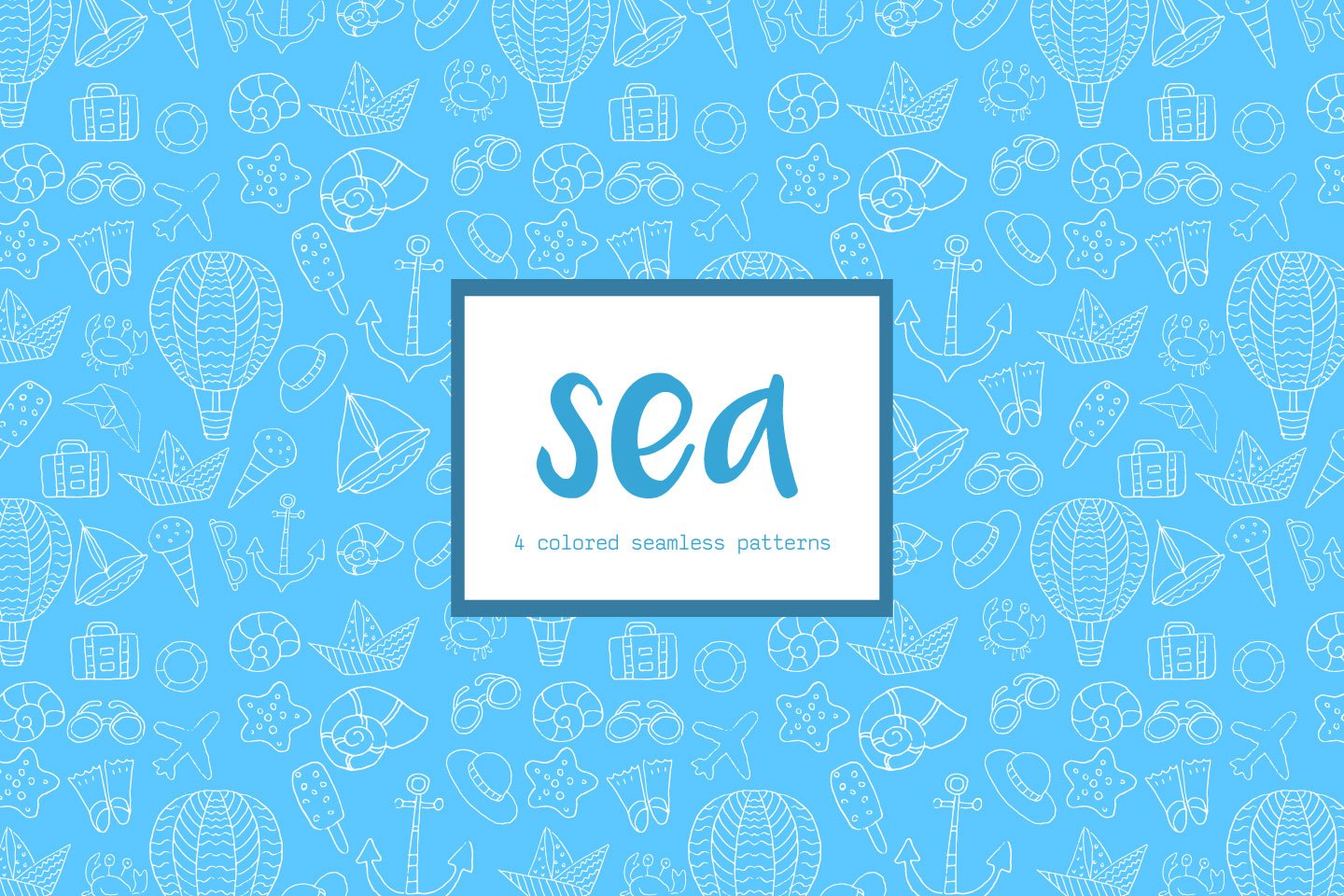 1440x960 Sea Vector Seamless Free Pattern